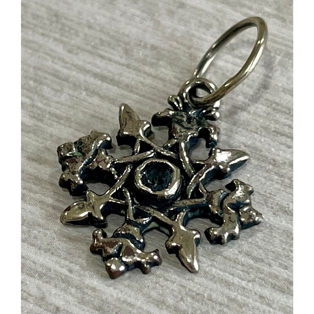 Love Heals Blue Zircon DECEMBER Birthstone Round White Bronze Charm LH93